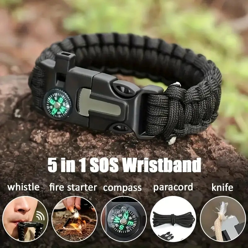 5-in-1 Survival Paracord Bracelet